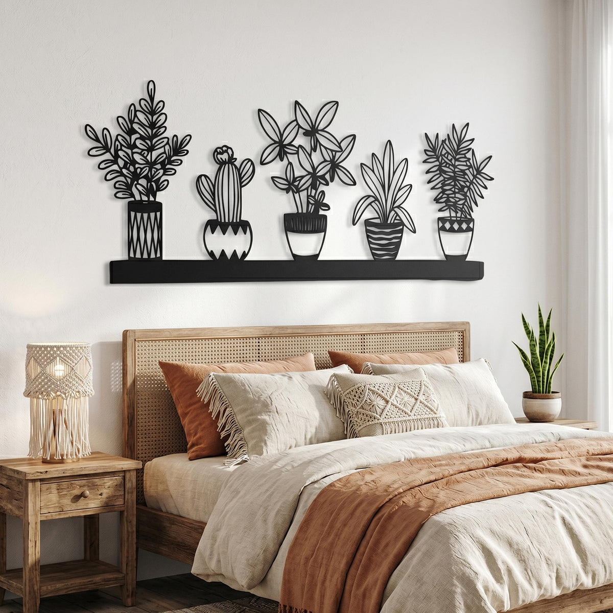 Metal Wall Art styled above a sofa