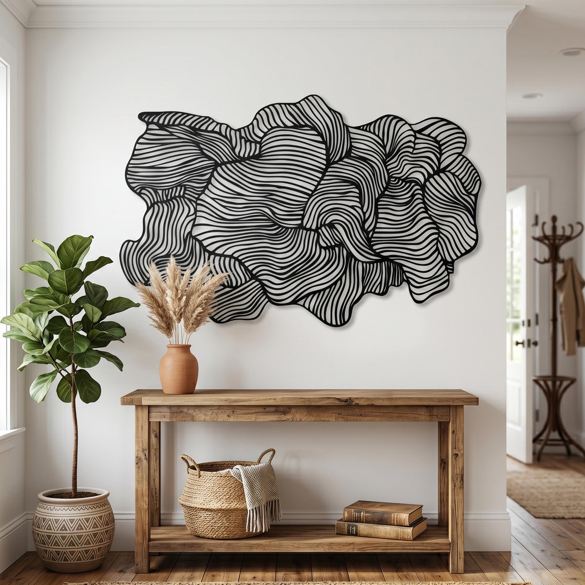 Abstract Metal Wall Art bedroom interior styling