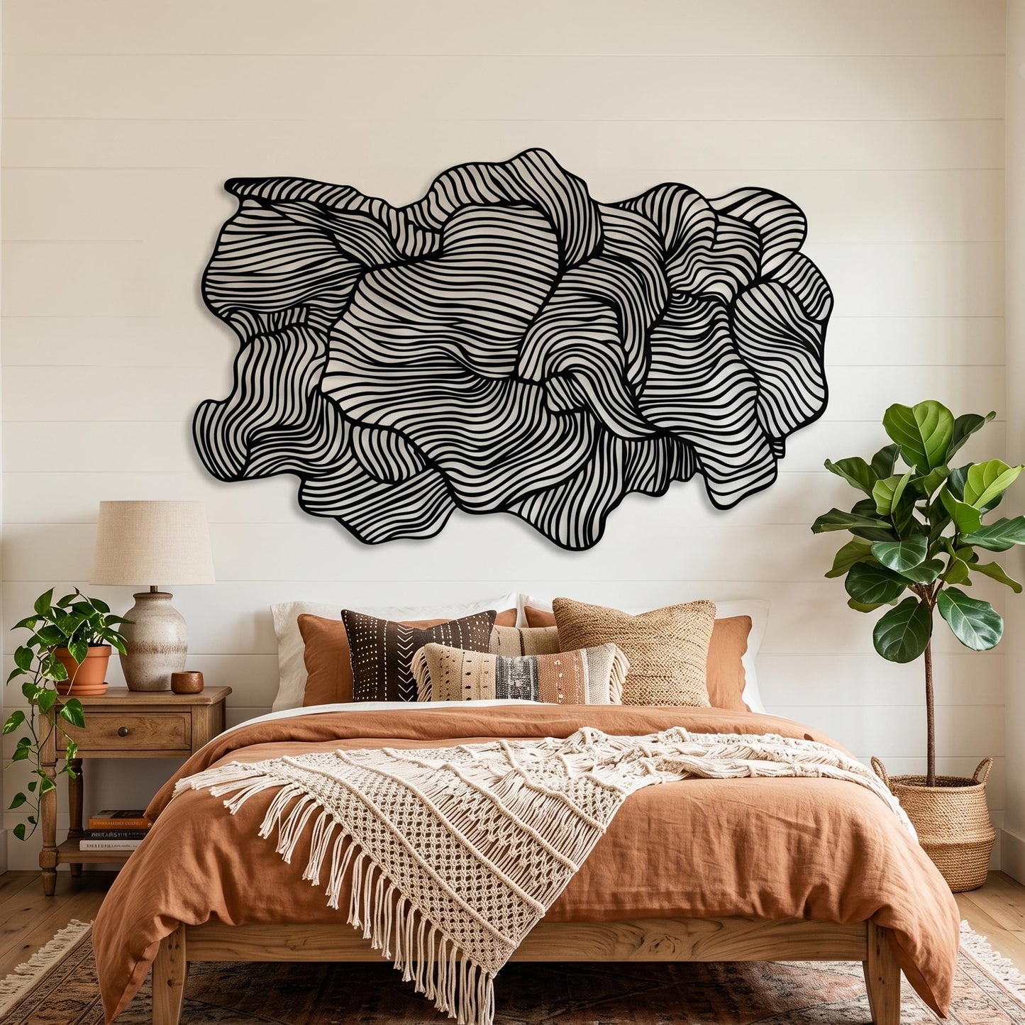 Abstract Metal Wall Art colour options for the metal panel