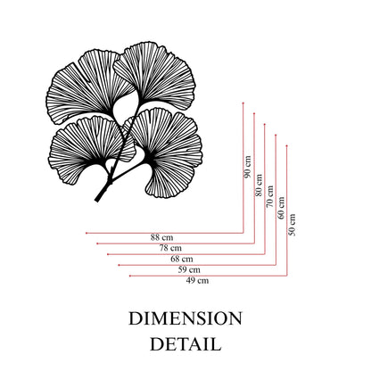 Ginkgo Leaf Metal Wall Art colour options for the metal panel