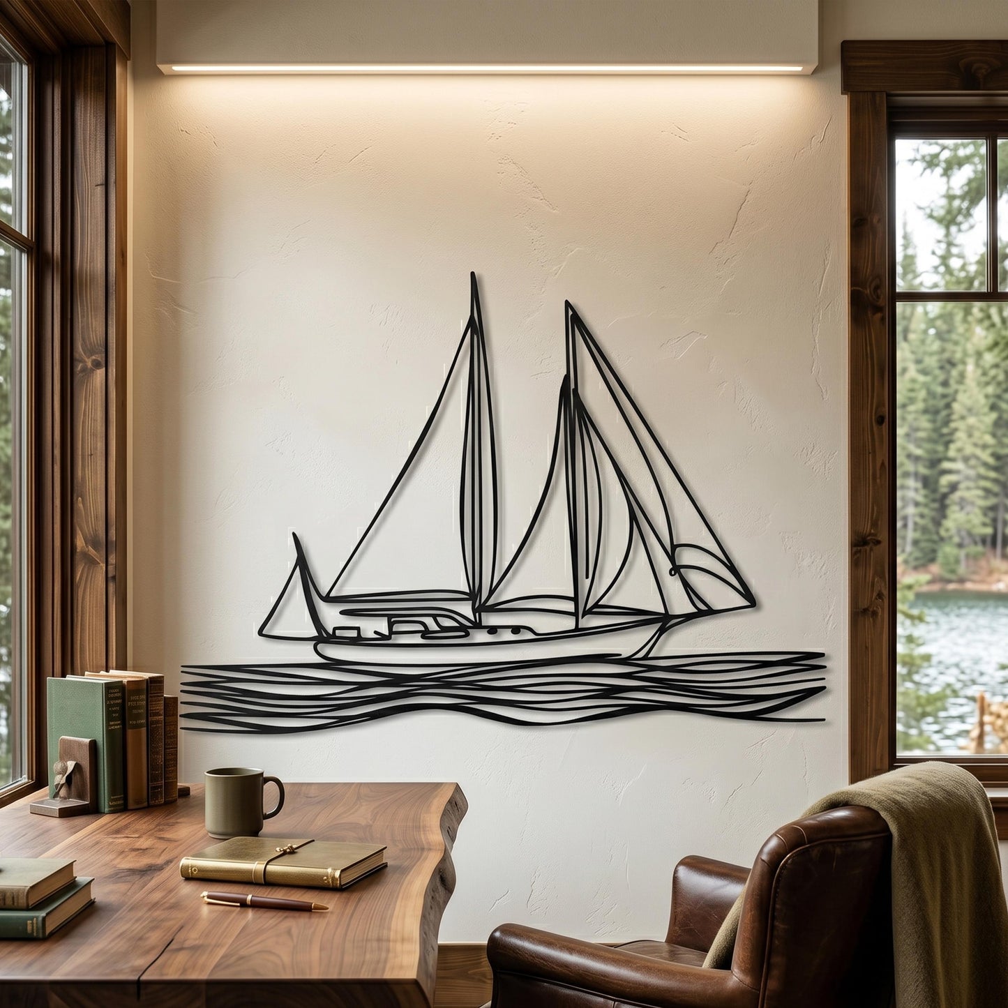 Sailboat Metal Wall Art colour options for the metal panel