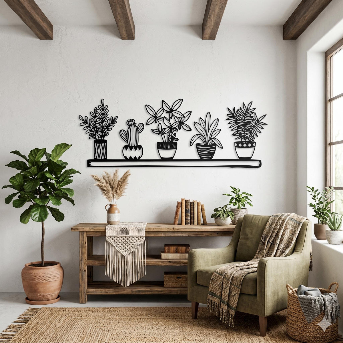 Metal Plant Wall Art colour options for the metal panel