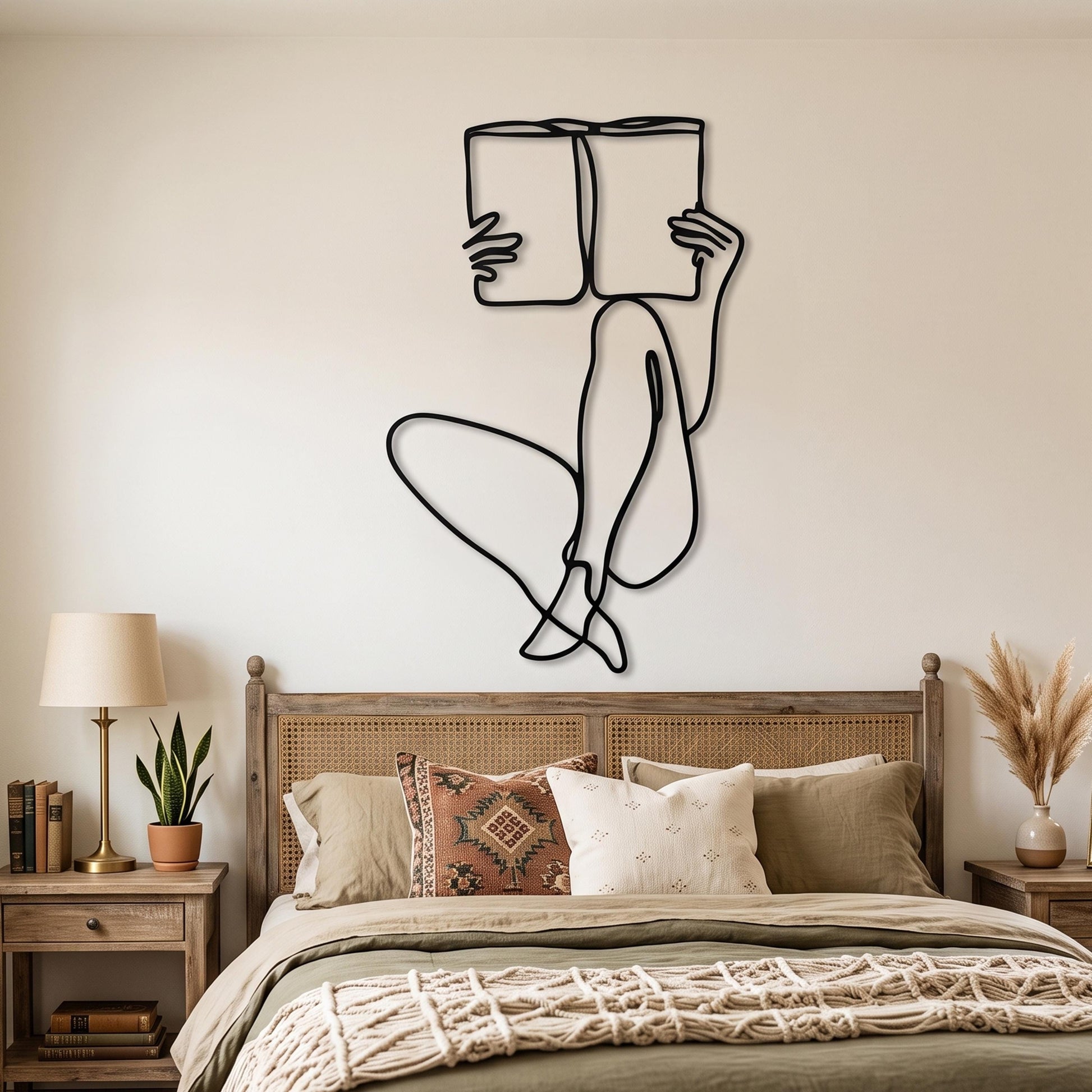 One Line Woman Metal Wall Art colour options for the metal panel