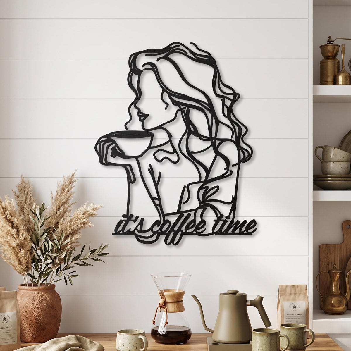 Metal Wall Art size guide with dimensions in cm and inches