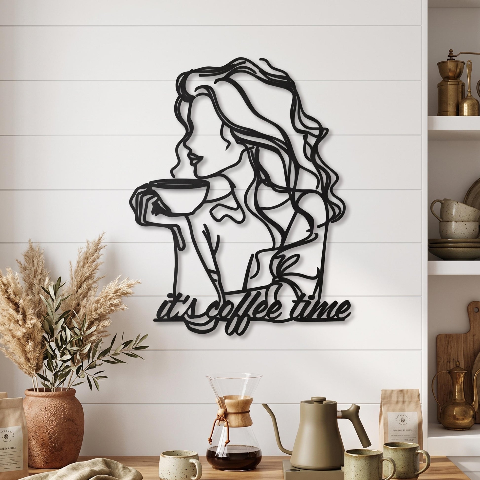 Metal Wall Art size guide with dimensions in cm and inches