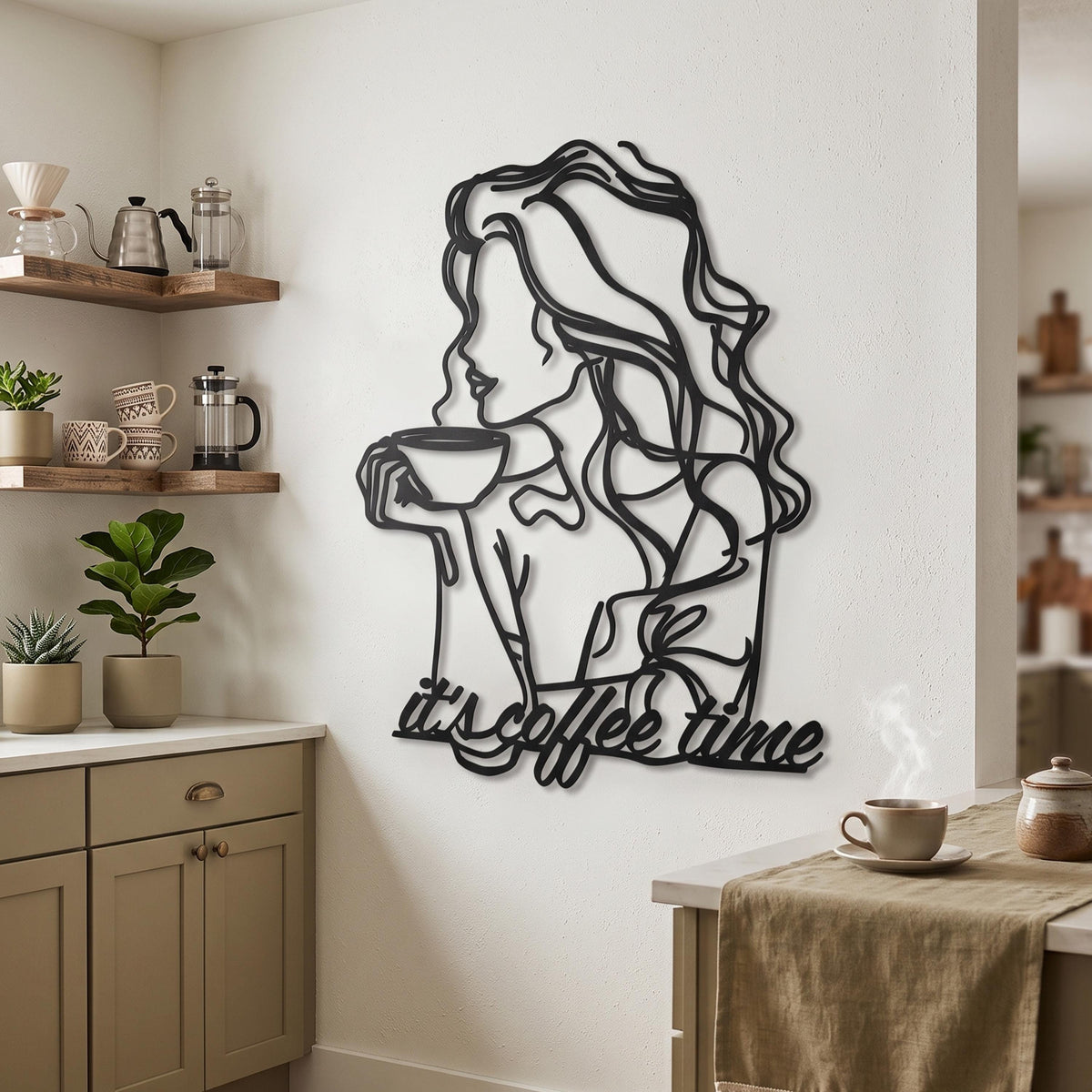 Metal Wall Art hanging hardware and mounting detail