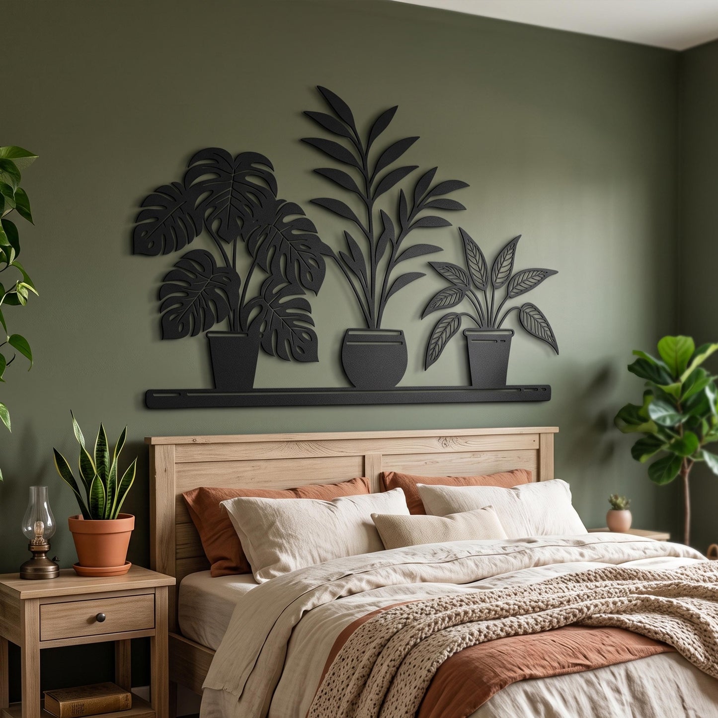 Metal Wall Art bedroom interior styling