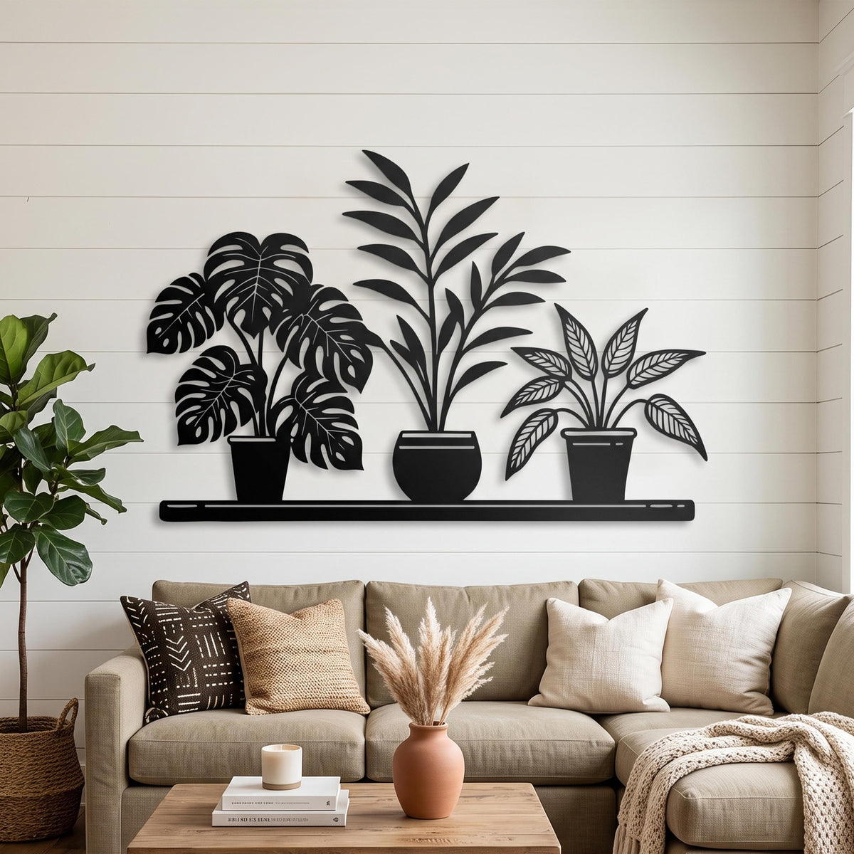 Metal Wall Art hanging hardware and mounting detail