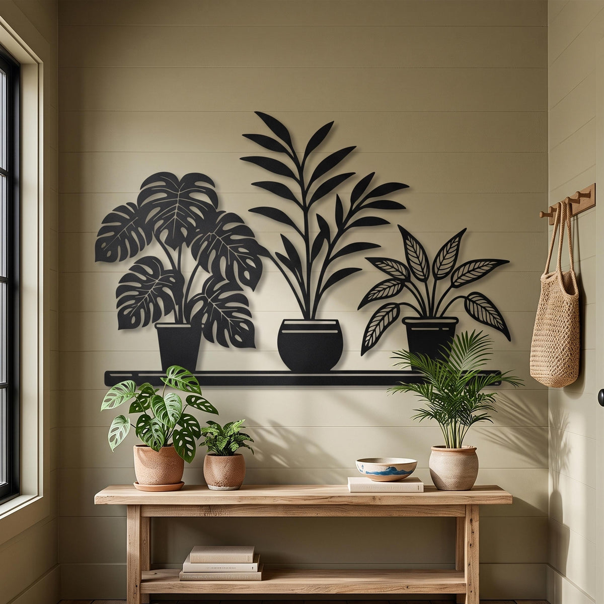Metal Wall Art shown on a living room wall